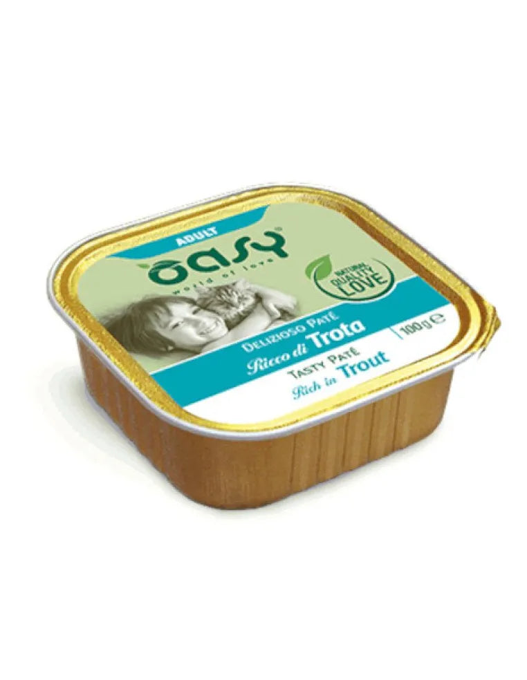 Oasy Delizioso Paté Adult alla Trota 100g Oasy Delizioso Paté Adult alla Trota 100g